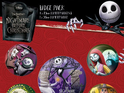 Pesadilla antes de Navidad Pack 5 Chapas Characters