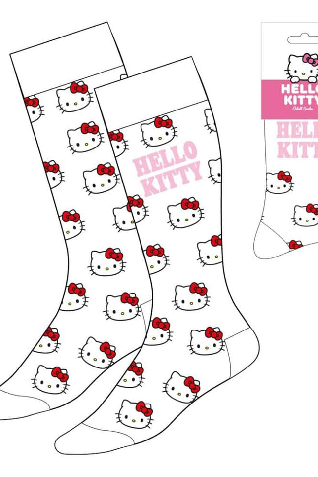 Sanrio Calcetines Hello Kitty Face White 36-43