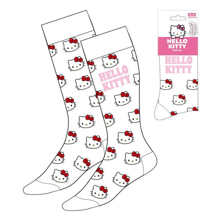 Sanrio Calcetines Hello Kitty Face White 36-43