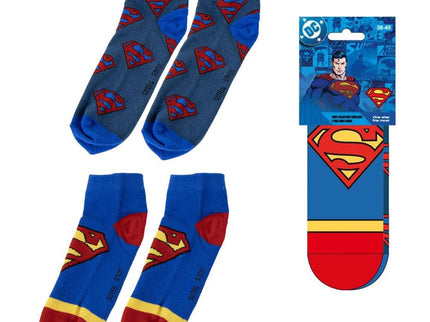 DC Comics Pack de 2 calcetines tobilleros Superman 38-45