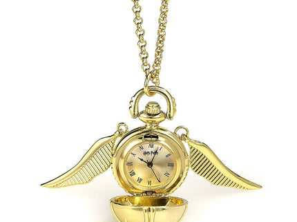 Harry Potter Collar con reloj Snitch dorada (chapado en oro)