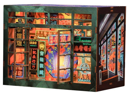 Maqueta Book Nook Hong Kong Neon Light 13 x 17 cm