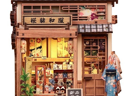 Maqueta Model Kit Miniature House Sakura O Kimono Shop 19 x 14 cm