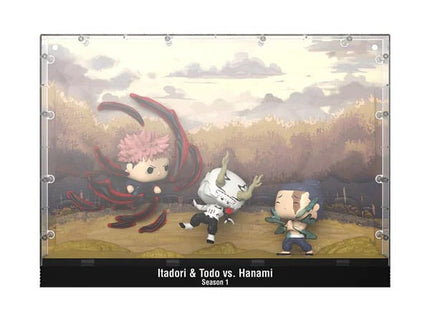 Jujutsu Kaisen POP Moments Vinyl Figuras Itadori & Todo vs Hanami 9 cm