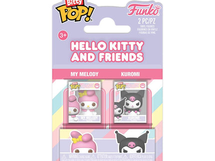 Hello Kitty Pack de 2 Bitty POP! Vinyl Figuras My Melody&Kuromi 2 cm