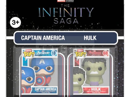 Marvel IS Pack de 2 Bitty POP! Vinyl Figuras Cap & Hulk 2 cm