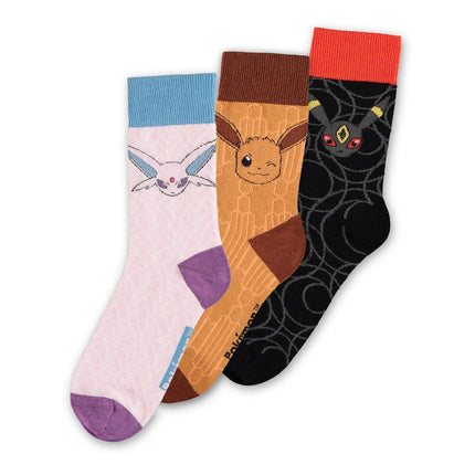 Pokémon Pack de 3 Calcetines Eevee Evolution 2.0 43-46