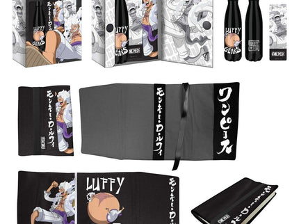 One Piece Botella de acero, Pegatina, Cubierta de libro Set de Regalo Luffy Gears
