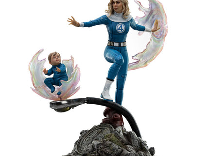 Fantastic Four Estatua 1/10 Art Scale Invisible Woman and Franklin 28 cm
