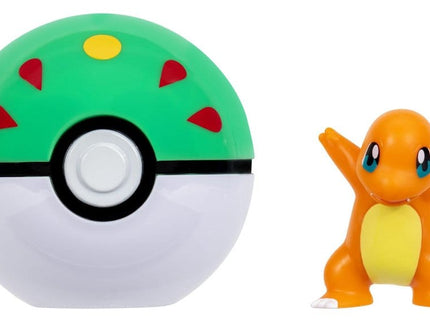 Pokémon Clip 'n' Go Figura de Acción Charmander & Amigo Ball