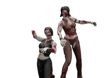 Zombie Pack de 2 Figuras Dark Source Female wrestlers 8 cm