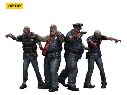Zombie Pack de 4 Figuras Dark Source Police (Male) 8 cm