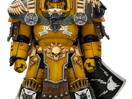 Warhammer Imperial Fists Figura Legion Praetor in Tartaros Terminator Armourwith Power Sword and Vigil Storm Shield 14 cm