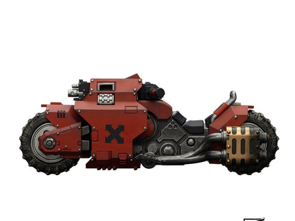 Warhammer 40,000 Raider-pattern Combat Bike Blood Angels with twin-linked bolt rifles 22 cm