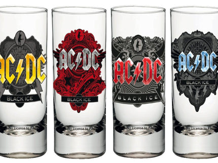 AC/DC Pack de 4 Vasos de Chupitos Black Ice