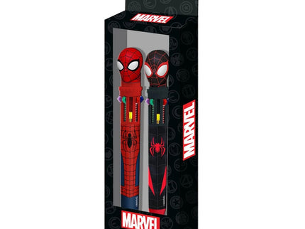 Spider-Man Pack de 2 Bolígrafos 10 colores
