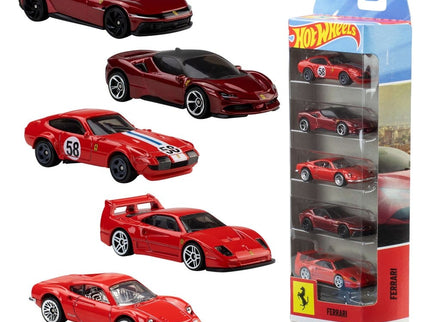 Ferrari Hot Wheels Vehículos Die-Cast Pack de 5 1/64