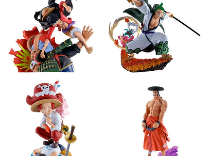 One Piece Petitrama Estatua PVC Logbox Re Birth Wano Kuni Vol. 1 Set 9 cm
