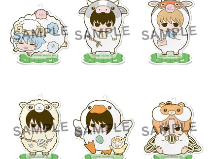 Gintama Figuras acrílico Prince Hata & Animal Paradise Farm of Love & Peace 6 cm Cajas Sorpresa Expositor (6)
