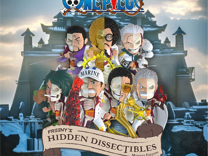 One Piece Freeny's Hidden Dissectables Marines Edition 4 inch Vinyl Figure Blind Box Display (6)