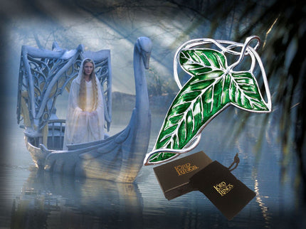 El Señor de los Anillos Broche Hoja Élfica (bañado en plata)
