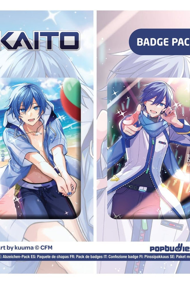 Vocaloid Pack de 2 Chapas Kaito (Art by kuuma)