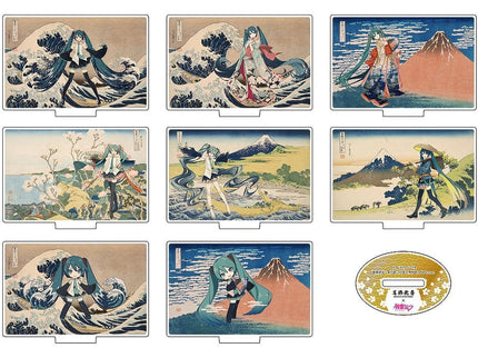 Katsushika Hokusai x Hatsune Miku Figuras acrílico 5 cm Cajas Sorpresa Surtido (8)