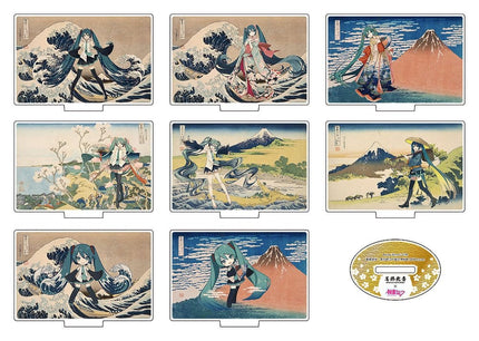 Katsushika Hokusai x Hatsune Miku Figuras acrílico 5 cm Cajas Sorpresa Surtido (8)