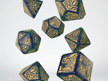 Call of Cthulhu 7th Edition Set de 7 Dados Blue-green & Gold