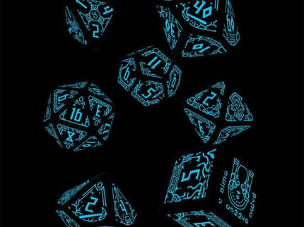 El Señor de los Anillos Set de 7 Dados Moria (Glow in the Dark)