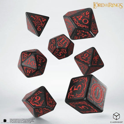 El Señor de los Anillos Set de 7 Dados Mordor