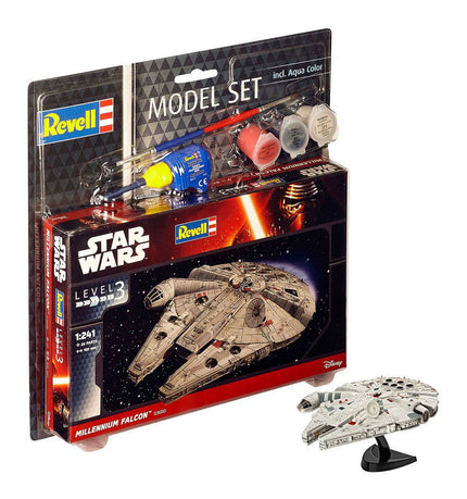 Star Wars Maqueta 1/241 Model Set Millennium Falcon 10 cm