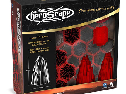 Heroscape expansión del terreno The Lava Fields of Valhalla *Edición Inglés*