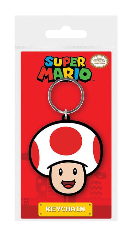 Super Mario Llavero caucho Toad 6 cm