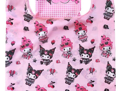 Sanrio Bolsa Pink Black Party Series Kuromi & My Melody Foldable