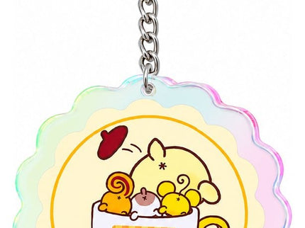 Sanrio Llavero acrílico Pompompurin 30th Anniversary Squishy Cute Purin 02