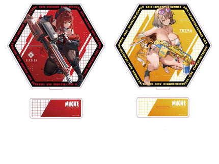 Goddess of Victory: Nikke Soporte acrílico PtZ Double-Sided Rapi: Red Hood/ Anis: Sparkling Summer 25 cm