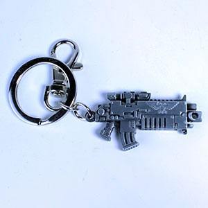 Warhammer 40K Llavero metálico Bolter Metallic Finish