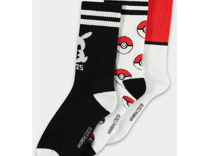 Pokémon Pack de 3 Pares de Calcetines Pikachu Pokeball 39-42