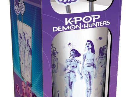 KPop Demon Hunters Vaso Tumbler con pajitas 485 ml