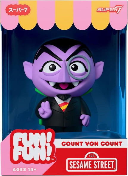 Barrio Sésamo Figura Soft Vinyl Fun! Fun! Wave 01 - Count von Count 18 cm