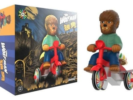 Universal Monsters Super Cycles Vehículo The Wolf Man (Brown w/ Red Trike)