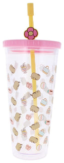 Pusheen Vaso con Paja 700 ml
