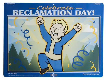 Fallout cartel de metal Reclamation Day