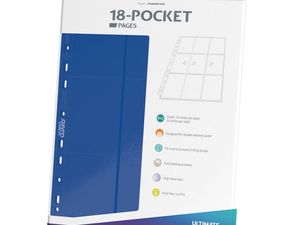 Ultimate Guard 18-Pocket Pages Side-Loading (10) - Blue