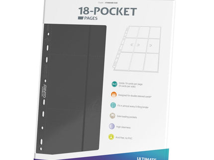 Ultimate Guard 18-Pocket Pages Side-Loading (10) - Grey