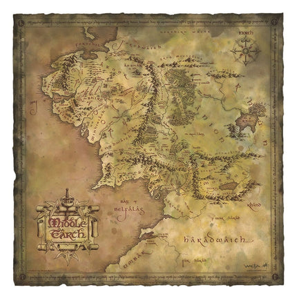 El Señor de los Anillos Litografia Parchment Map of Middle-earth 59 x 30 cm