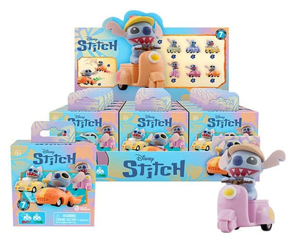 Disney Zoom Hero Vehículos de cuerda con Figuras Lilo & Stitch Series 2 Cajas Sorpresa Expositor (12)