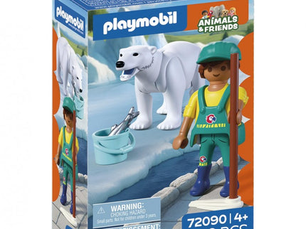ZOO: OSO POLAR Y CUIDADOR 72090 PLAYMOBIL