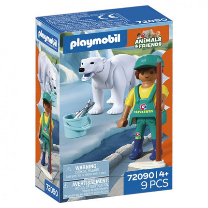 ZOO: OSO POLAR Y CUIDADOR 72090 PLAYMOBIL